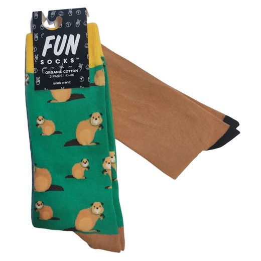 Skarpety skarpetki FUNSOCKS Bobry 2pak FU71113-6600 ansport.pl Fun Socks 41-46 okazja ansport