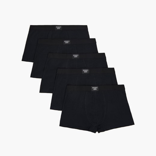 Cropp - 5 pack czarnych bokserek - czarny ze sklepu Cropp w kategorii Majtki męskie - zdjęcie 150619080