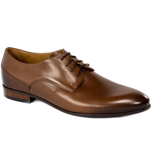 Buty eleganckie męskie Domeno sznurowane brązowe
