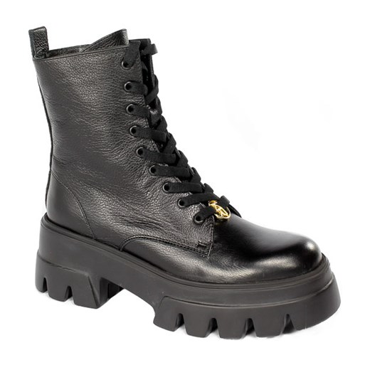 Workery damskie Karino czarne casual na platformie
