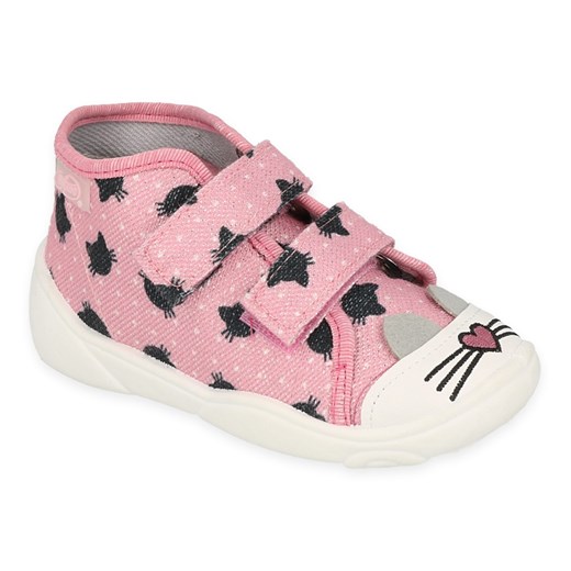 Befado obuwie dziecięce  212P077 czarne różowe ze sklepu ButyModne.pl w kategorii Buciki niemowlęce - zdjęcie 150632790