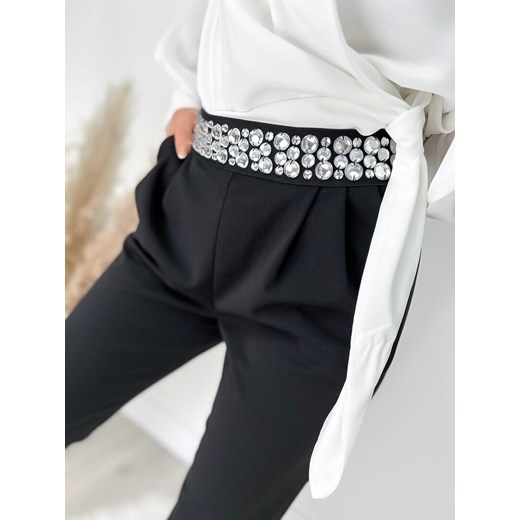 Czarne Cygaretki z Ozdobnym Pasem Modnakiecka.pl 42 ModnaKiecka.pl