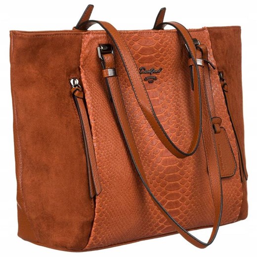 Shopperka wężowa David Jones 6890-4 COGNAC koniakowa David Jones Skorzana.com
