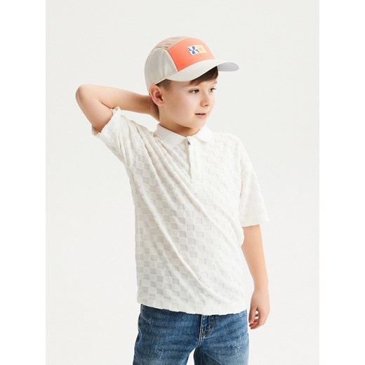 Reserved - Czapka z daszkiem - Kremowy Reserved 9-13 lat Reserved