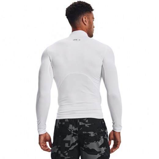 Męski longsleeve treningowy termoaktywny Under Armour UA CG Armour Comp Mock - biały ze sklepu Sportstylestory.com w kategorii T-shirty męskie - zdjęcie 150732411