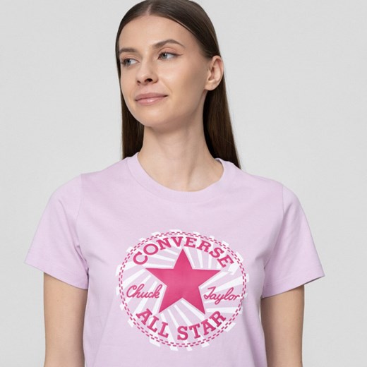Bluzka damska Converse z krótkim rękawem z okrągłym dekoltem 