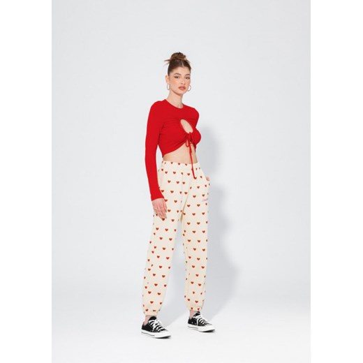 Damskie spodnie dresowe Local Heroes SECRET GARDEN CREAM SWEATPANTS Local Heroes L wyprzedaż Sportstylestory.com