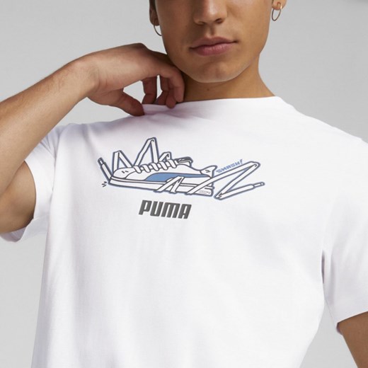 Męski t-shirt z nadrukiem PUMA Sneaker Graphic Tee Puma L wyprzedaż Sportstylestory.com