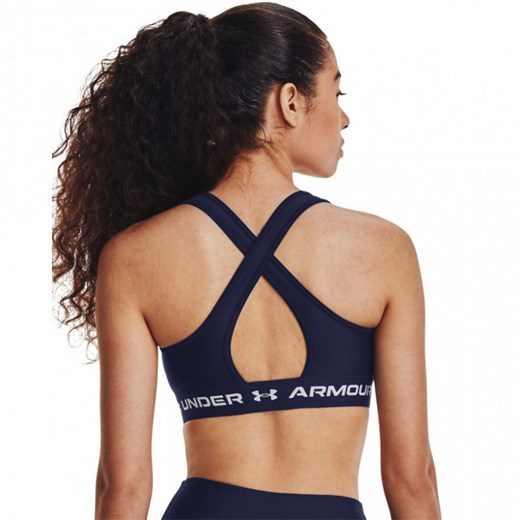 Biustonosz sportowy UNDER ARMOUR UA CROSSBACK MID BRA - granatowy ze sklepu Sportstylestory.com w kategorii Biustonosze - zdjęcie 150748983