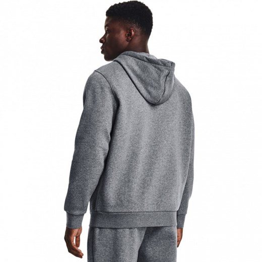 Męska bluza dresowa rozpinana z kapturem Under Armour UA Icon Fleece FZ Hood - szara ze sklepu Sportstylestory.com w kategorii Bluzy męskie - zdjęcie 150749361