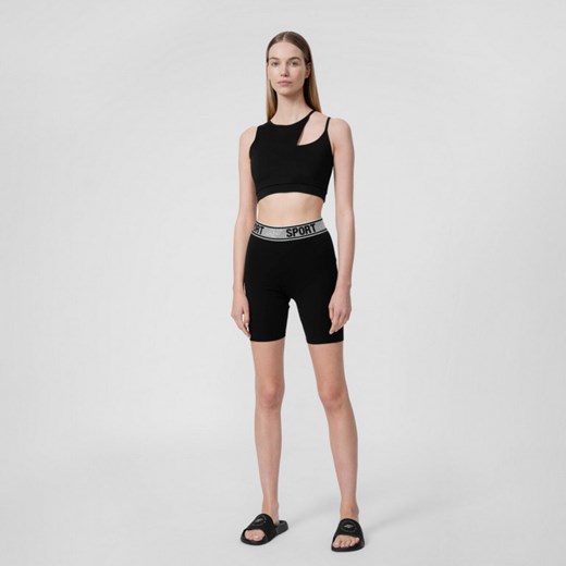 Damski crop-top asymetryczny 4F 4FSS22TTSHF408 S wyprzedaż Sportstylestory.com