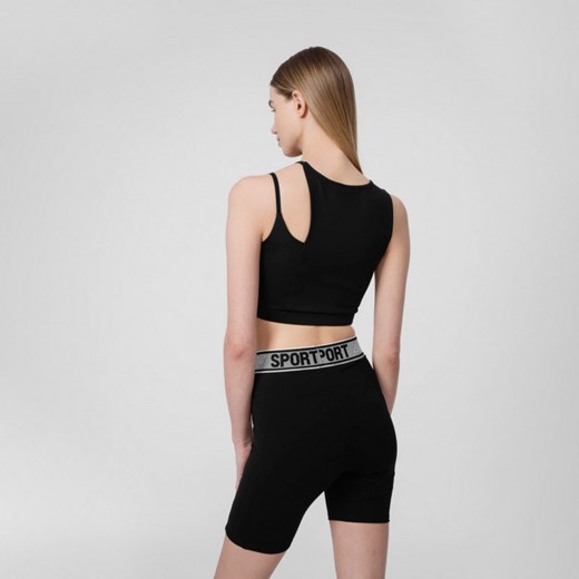 Damski crop-top asymetryczny 4F 4FSS22TTSHF408 L promocja Sportstylestory.com