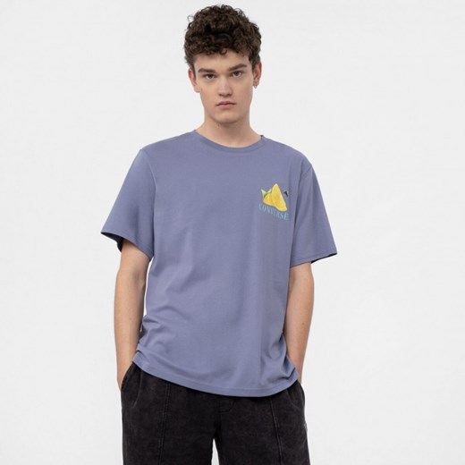 T-shirt męski Converse z krótkim rękawem młodzieżowy w nadruki 