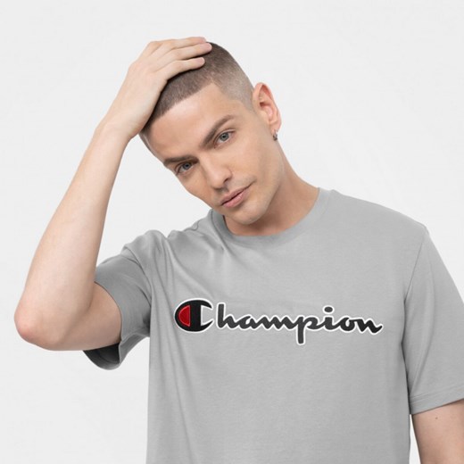 T-shirt męski Champion z krótkim rękawem z dzianiny 