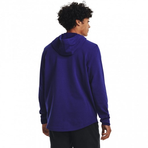 Męska bluza dresowa nierozpinana z kapturem UNDER ARMOUR UA RIVAL TERRY LC HD - granatowa ze sklepu Sportstylestory.com w kategorii Bluzy męskie - zdjęcie 150766734