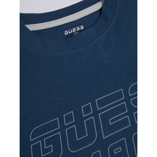 Męski t-shirt z nadrukiem GUESS HARRIS - granatowy Guess S okazja Sportstylestory.com