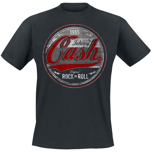 Johnny Cash - Original Rock n Roll Red/Grey - T-Shirt - czarny S, M, L, XL, XXL, 3XL, 4XL wyprzedaż EMP