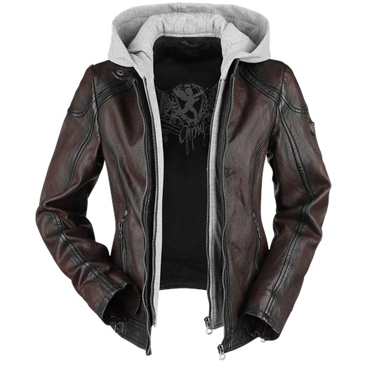 Gipsy - Angy W18 LASANV - Kurtka skórzana - ciemnoczerwony XS, S, M, L, XL, XXL, 3XL, 4XL, 5XL EMP