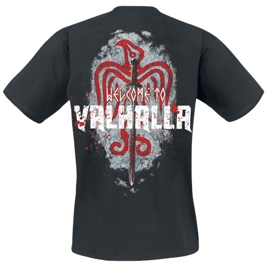 Vikings - Welcome To Valhalla - T-Shirt - czarny M, L, XL, XXL, 3XL, 4XL, 5XL EMP