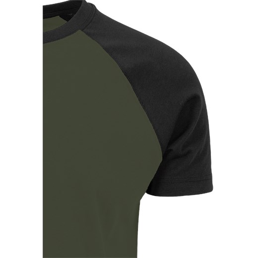 Urban Classics - Raglan Contrast Tee - T-Shirt - oliwkowy czarny S, M, L, XL, XXL, 4XL, 5XL EMP