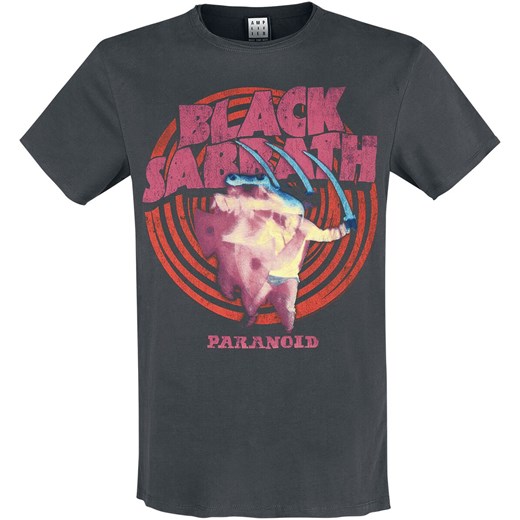 Black Sabbath - Amplified Collection - Paranoid - T-Shirt - ciemnoszary S, M, L, XL, XXL, 3XL EMP