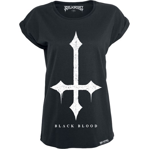 Black Blood by Gothicana - Cross - T-Shirt - czarny S, M, L, XL, XXL EMP