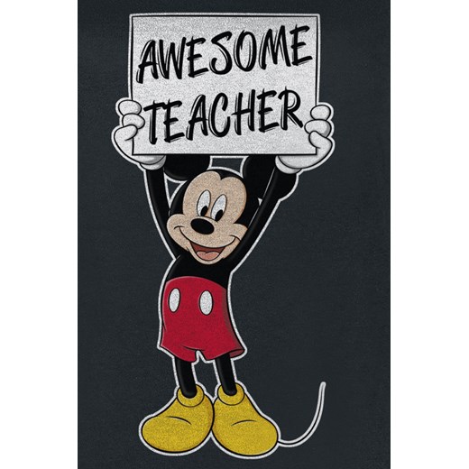 Myszka Miki i Minnie - Awesome Teacher - T-Shirt - czarny S, M, L, XL, XXL EMP