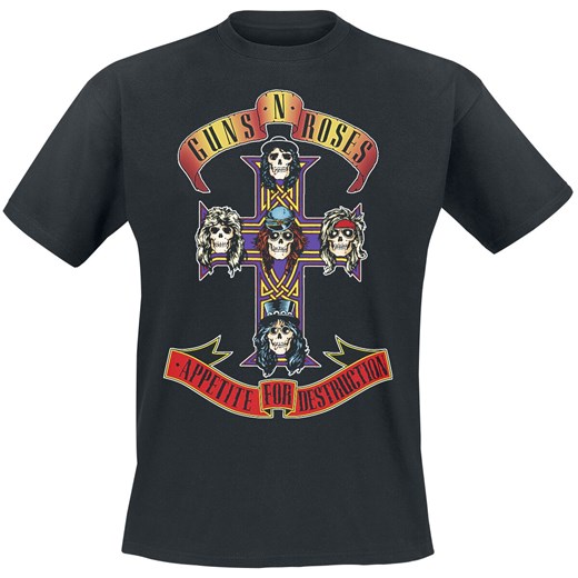 Guns n Roses - Appetite For Destruction - Cover - T-Shirt - czarny S, M, L, XL, XXL, 3XL, 4XL EMP