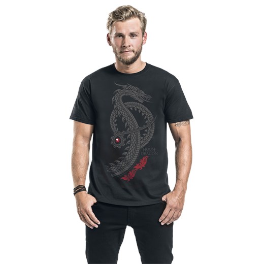 Gra o Tron - House of the Dragon - Dragon logo - T-Shirt - czarny S, M, L, XL, XXL promocyjna cena EMP