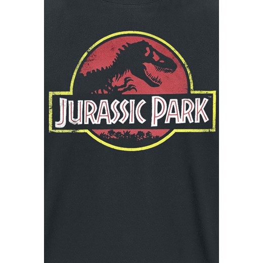 Jurassic Park - Classic Logo - T-Shirt - czarny S, M, L, XL, XXL, 3XL, 4XL, 5XL okazja EMP