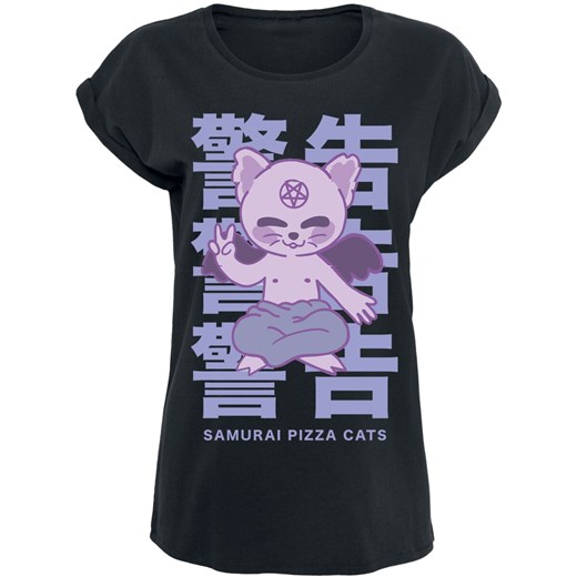 Samurai Pizza Cats - Manga Design - T-Shirt - czarny S, M, L, XL, XXL EMP