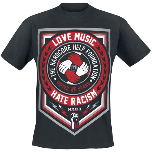 Hardcore Help Foundation - Love Music - T-Shirt - czarny M, L, XL, XXL, 3XL EMP