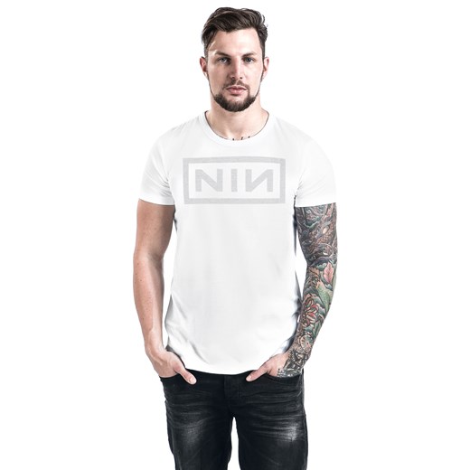 Nine Inch Nails - Classic Logo - T-Shirt - biały S, M, L, XL, XXL promocja EMP