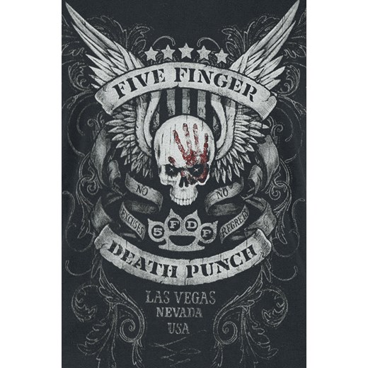 Five Finger Death Punch - No Regrets - T-Shirt - czarny S, M, L, XL EMP