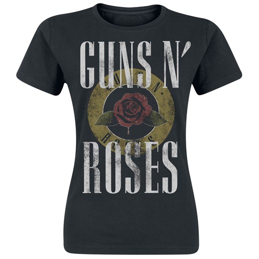 Guns n Roses - Rose Logo - T-Shirt - czarny M, L, XL, XXL EMP