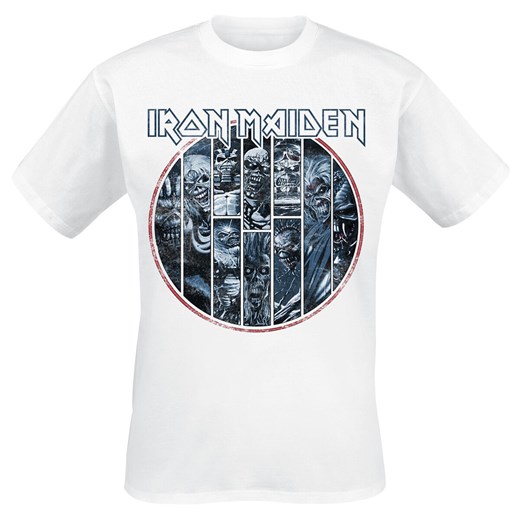 Iron Maiden - Ten Circles Eddie - T-Shirt - biały S, L, XL, XXL EMP