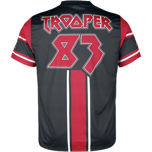 Iron Maiden - Amplified Collection - Trooper 83 - Jersey - czarny czerwony XS, S, M, L, XL, XXL, 3XL EMP