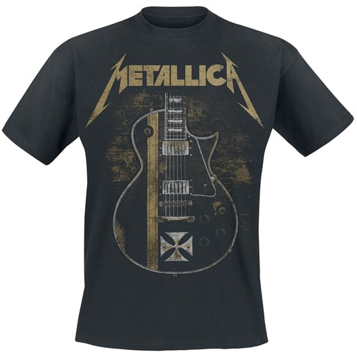 Metallica - Hetfield Iron Cross Guitar - T-Shirt - czarny S, M, L, XL, XXL, 3XL, 4XL, 5XL wyprzedaż EMP