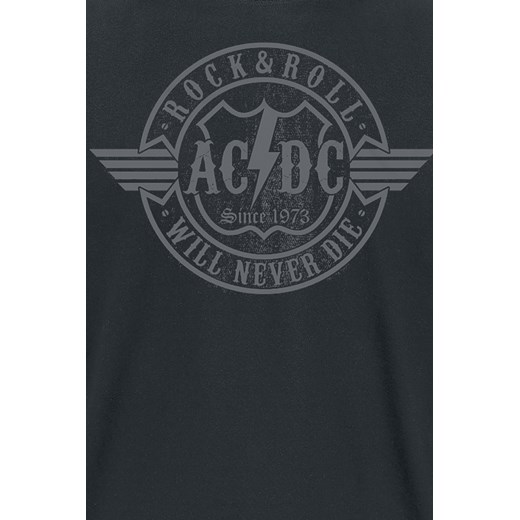 AC/DC - Rock &amp; Roll - Will Never Die - T-Shirt - czarny M, L, XL, XXL, 3XL EMP