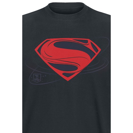 Justice League Movie - Superman Logo - T-Shirt - czarny S, M, L, XL, XXL EMP