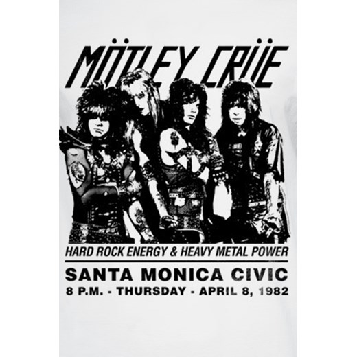 Mötley Crüe - Santa Monica - T-Shirt - biały czarny S, M, L, XL, XXL, 3XL, 4XL EMP