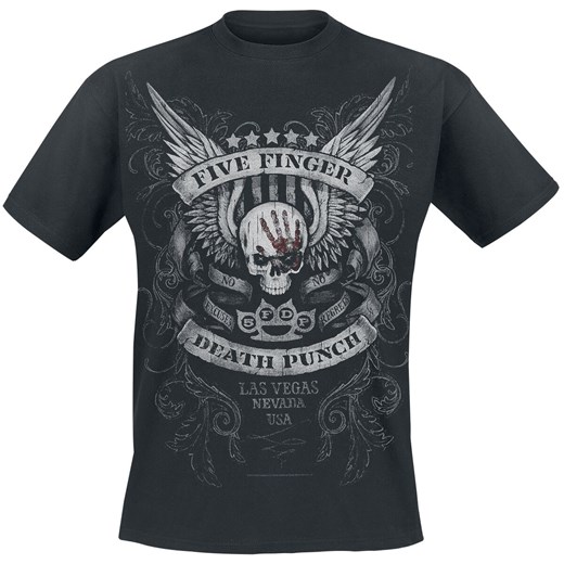 Five Finger Death Punch - No Regrets - T-Shirt - czarny S, L, XL, XXL EMP