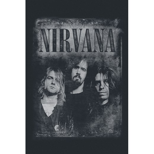 Nirvana - Faded Faces - T-Shirt - czarny S, L, XL EMP