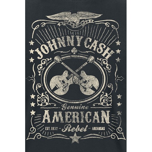 Johnny Cash - American Rebel - T-Shirt - czarny S, M, L, XL, XXL, 3XL, 4XL EMP