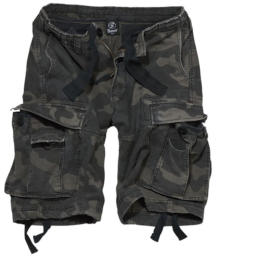 Brandit - Vintage Shorts - Krótkie spodenki - kamuflaż (Dark Camo) S, M, L, XL, XXL, 3XL, 4XL, 5XL, 6XL, 7XL EMP