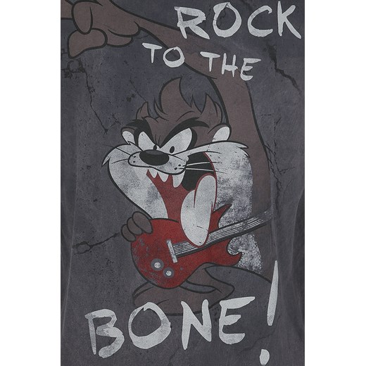 Looney Tunes - Tasmanian Devil - Rock To The Bone! - T-Shirt - szary S, M, L, XL, XXL promocyjna cena EMP