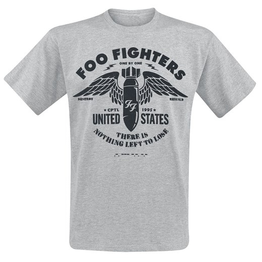 Foo Fighters - Stencil - T-Shirt - odcienie jasnoszarego S, M, L, XL, XXL EMP