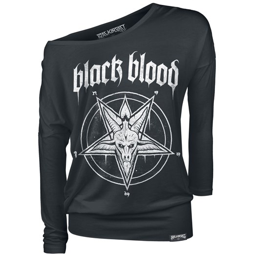 Black Blood by Gothicana - Pentagram - Longsleeve - czarny S, M, L, XL, XXL EMP