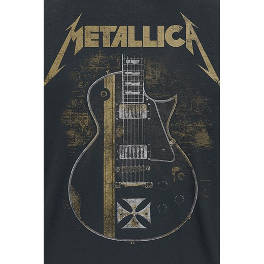 Metallica - Hetfield Iron Cross Guitar - T-Shirt - czarny S, M, L, XL, XXL, 3XL, 4XL, 5XL EMP okazyjna cena