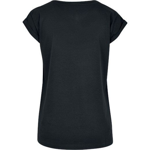 Urban Classics - Ladies Round V-Neck Extended Shoulder Tee - T-Shirt - czarny XS, S, M, L, XL, XXL, 4XL EMP